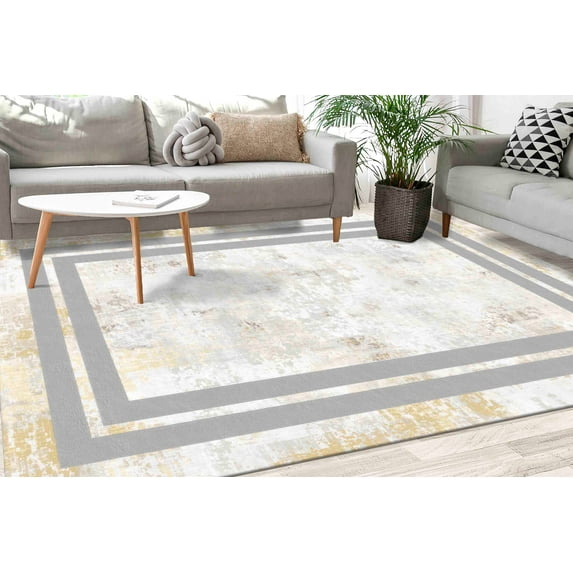 Gray Rugs, Flat Rug, Soft Tones Rug, Modern Rugs, Minimal Rug, Indoor Rug, Custom Rug, Non-Slip Carpet, Nursery Rug, Gift For The Home, 2.6'x5' - 80x150 cm