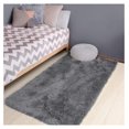 Gray Runner Rug for Bedroom,3'X5',Fluffy Shag Rug for Living Room,Furry