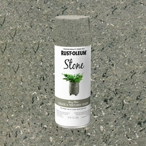 Gray, Rust-Oleum Stops Rust Stone Textured Spray Paint-7992830, 12 oz