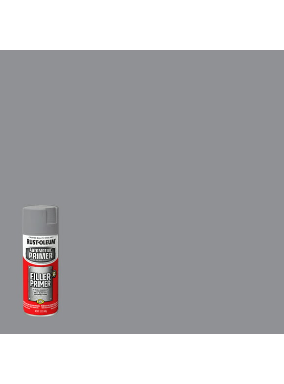 Gray, Rust-Oleum Automotive Filler Primer Spray-249279, 11 oz