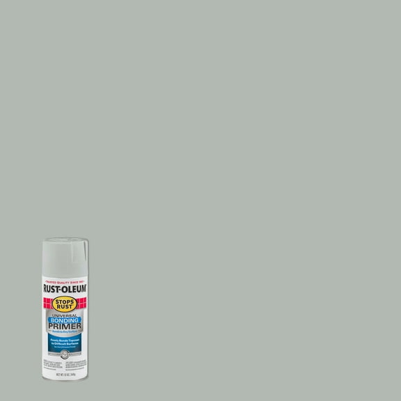 6 Pack, Gray, Rust-Oleum Stops Rust Flat Universal Bonding Primer Spray- 12 oz