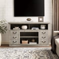 thumbnail image 1 of Gray Rustic Entertainment Console For 65" Tv With Extra And Practical Storage Style Stand, Gray, Fits, 1 of 5