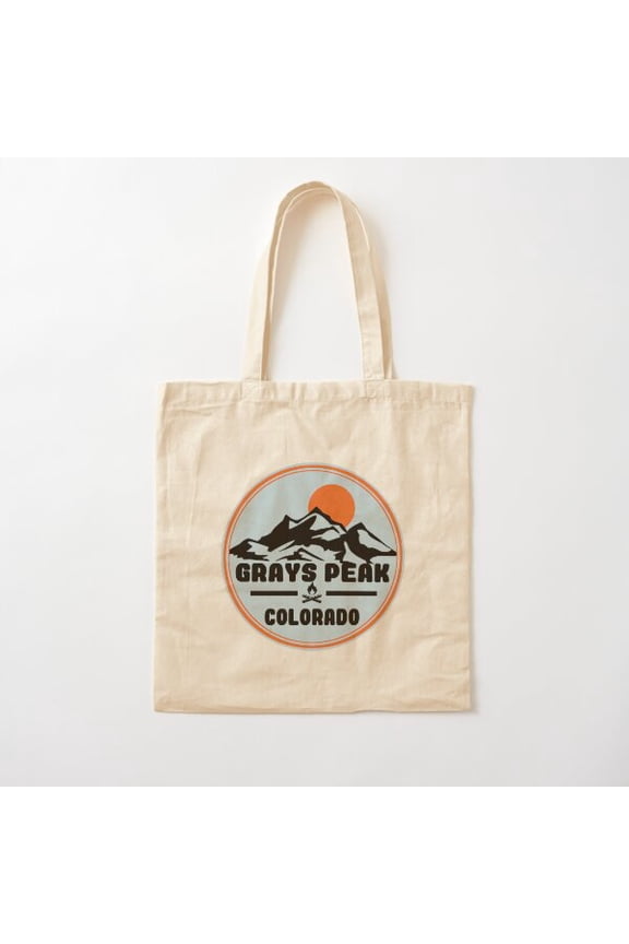 Gray'S Peak Canvas Canvas Tote Bags, Reusable Shopping Bag