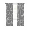 thumbnail image 1 of Gray Sage Leaves Blackout Curtains for Bedroom Living Room, Boho Floral Leaf 84 In Long Thermal Insulated Room Darkening Drapes Grommet Window Treatments, 42 x 84 In, 1 of 9