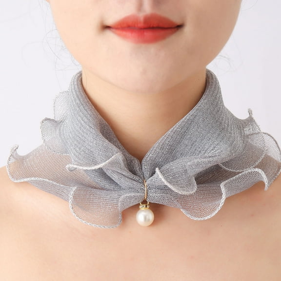 Gray Scarf for Women's Sun Proof Thin Spring Summer Headband Cervical Vertebra Neck Scarf on Sale Clearance