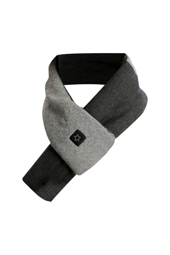 Gray Scarfs Scarf Heated Scarf for Women Rechargeable Intelligent Electric Scarf USB Mini Cold Weather Scarf with Pộwệr Bẫnk with 3 Heating Levels Auto Off Feature for Men Girls