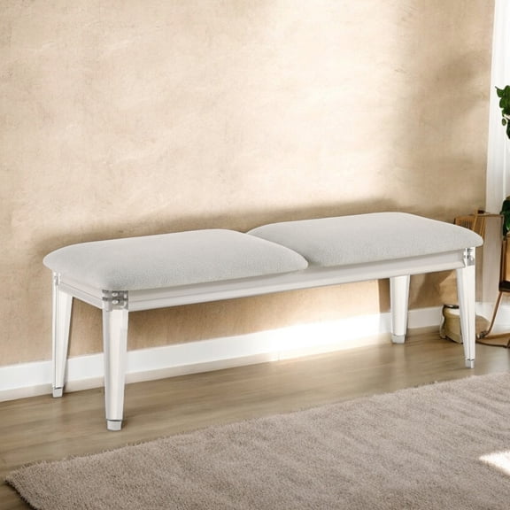 Gray Seat Bench - Foam Padding Support 32lb Product Weight Comfortable Cushioning 7" Package Height 220lbs Capacity