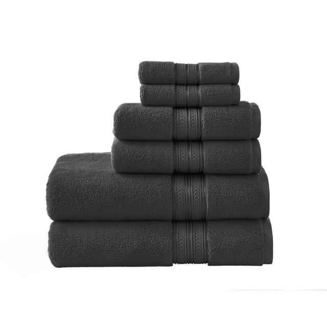 Gray Shadow 6 Piece Bath Towel Set, Better Homes & Gardens Thick and