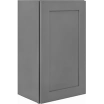 Gray Shaker Wall Cabinet - Ready to Assemble, Perfect for Kitchen, Laundry, Garage or Bathroom Storage -12" W x 30" H x 12" D