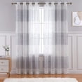 thumbnail image 1 of Gray Sheer Curtains Silver Tree Branch Semi Sheer Curtain Window Curtain Curtain Panels 63 Inch Length for Bedroom Living Room Set of 2 Curtain Panels, 52 X 63 Inch, Gray and White, 1 of 9