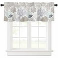 thumbnail image 1 of Gray Shell Coral Valances for Windows Farmhouse Kitchen Curtains Valances Rod Pocket Valance Curtains for Kitchen Windows Coastal Summer Beach Nautical Ocean Window Valances for Bathroom 42"x18", 1 of 6