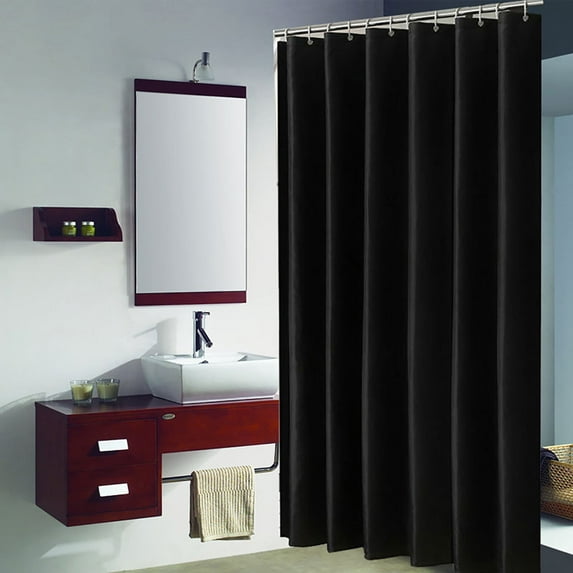 Gray Shower Curtain Fabric Plain Color Thickened And Polyester Bathroom Partition Curtains And Door Curtains, Xinsrenus Under $5! Gray Shower Curtain Fabric Plain