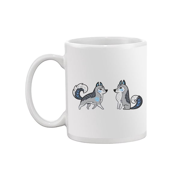 Gray Siberian Husky Dogs. Mug  -Image by Shutterstock,
