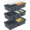 thumbnail image 1 of Gray Silicone Freezer Tray With Lid, Meal Prep Portion Control Mold Set, 1 of 9