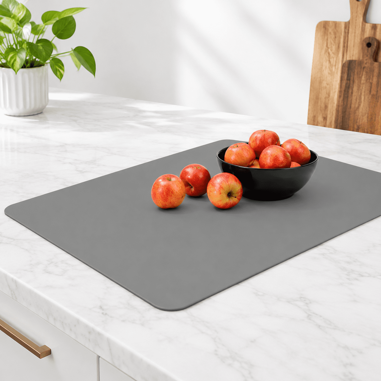 Gray Silicone Protector Mat, 47x24 Inch, Multi-Use Heat Resistant ...