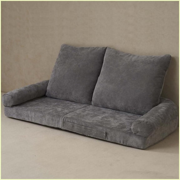 Gray Single Convertible Fold-Out Sofa Bed | Gray | Seat Depth 63.78