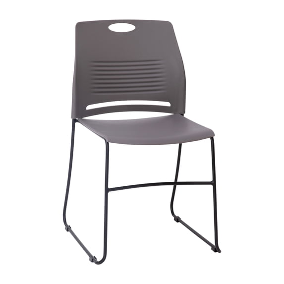 Gray Sled Base Stack Chair