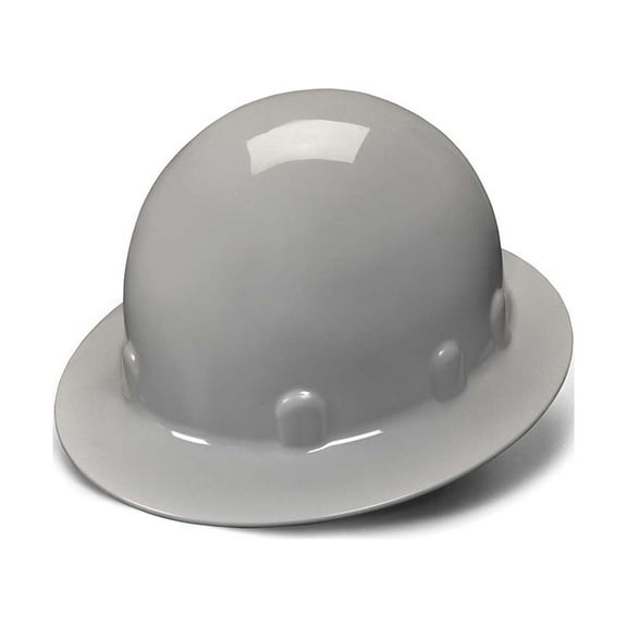 Gray-Sleek Shell Full Brim 4 Pt Ratchet Suspension