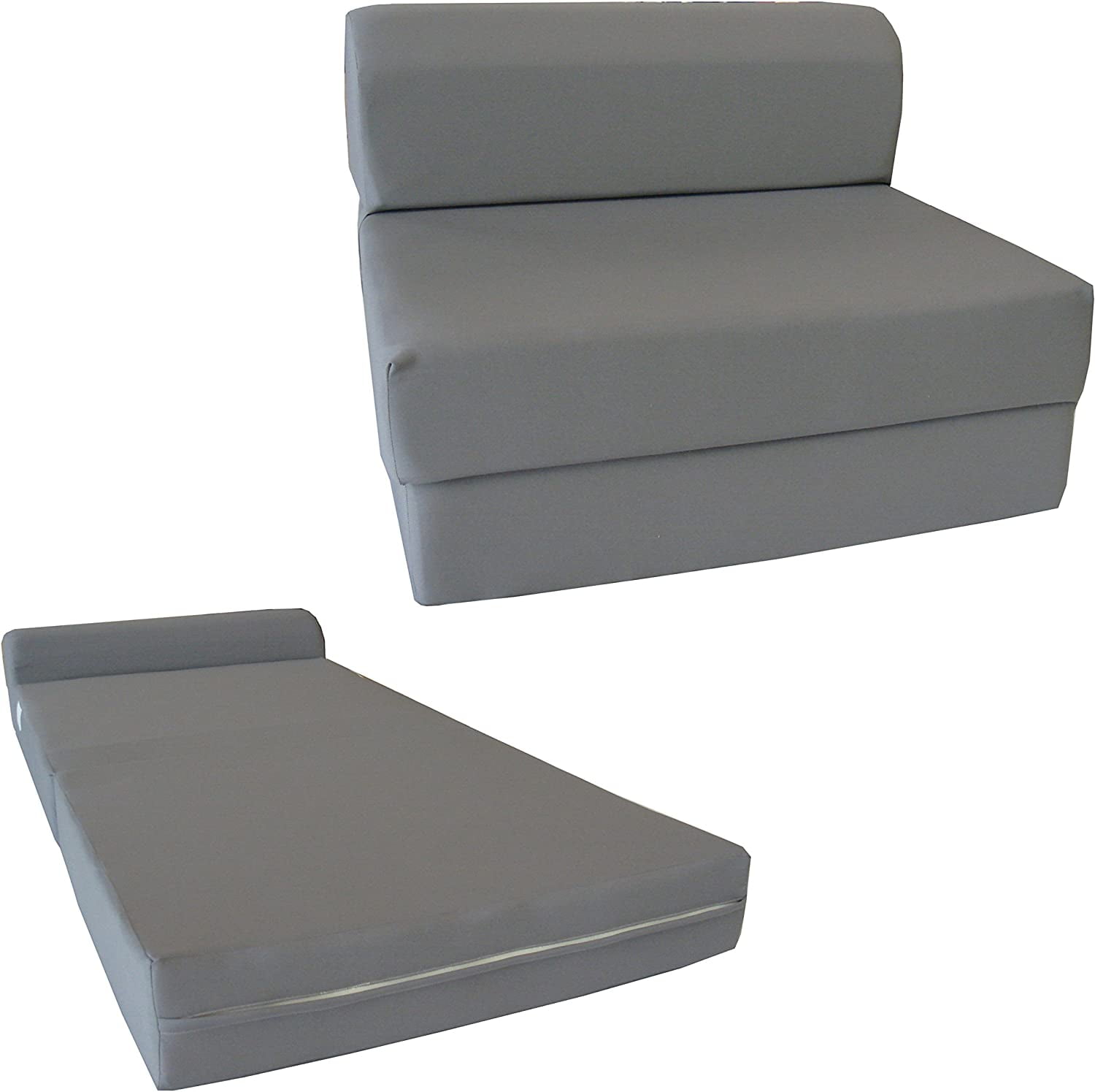 Gray Sleeper Chair Folding Foam Bed, Studio Guest Beds, Sofa, High