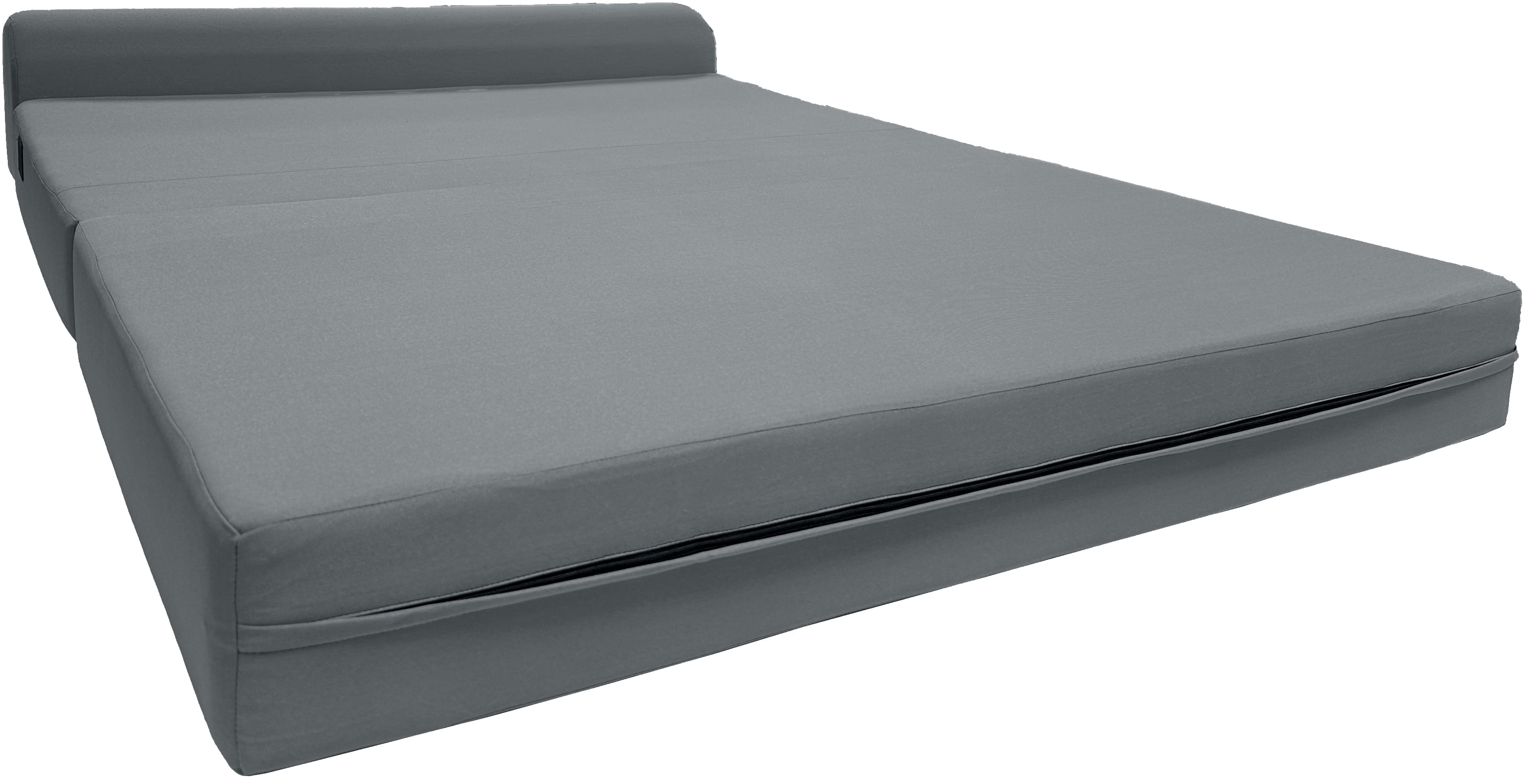Gray Sleeper Chair Folding Foam Beds, Portable Studio Sofa Guest Bed, 6 x 48 x 72