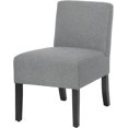 thumbnail image 1 of Gray Slipper Chair - Modern Armless Accent Chair with High-Resiliency Foam, Solid Wood Frame for Living Room/Bedroom/Office, 1 of 6