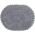thumbnail image 1 of Gray Small Oval Crochet Bath Mat, 1 of 1