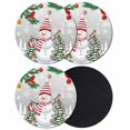 thumbnail image 1 of Gray Snowman Christmas Coasters Set of 4, Absorbent Coasters for Drinks, Xmas Tree Snowflake Balls Coaster for Desk Coffee Table Protection, Home Decor House Warming Gifts 4", 1 of 8