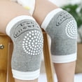 thumbnail image 1 of Gray Socks Baby Crawling Anti-Slip Knee Compression Sleeve Unisex Kneecap Coverage, 1 of 2