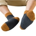 thumbnail image 1 of Gray Socks Winter Men Coral Fleece Socks Middle Tube Sleeping Home Solid Stocking, 1 of 5