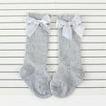 thumbnail image 1 of Gray Socks for Women New Kids Toddlers Girls Big Bow Knee High Long Soft Cotton Lace Baby Socks Kids on Sale Clearance, 1 of 5