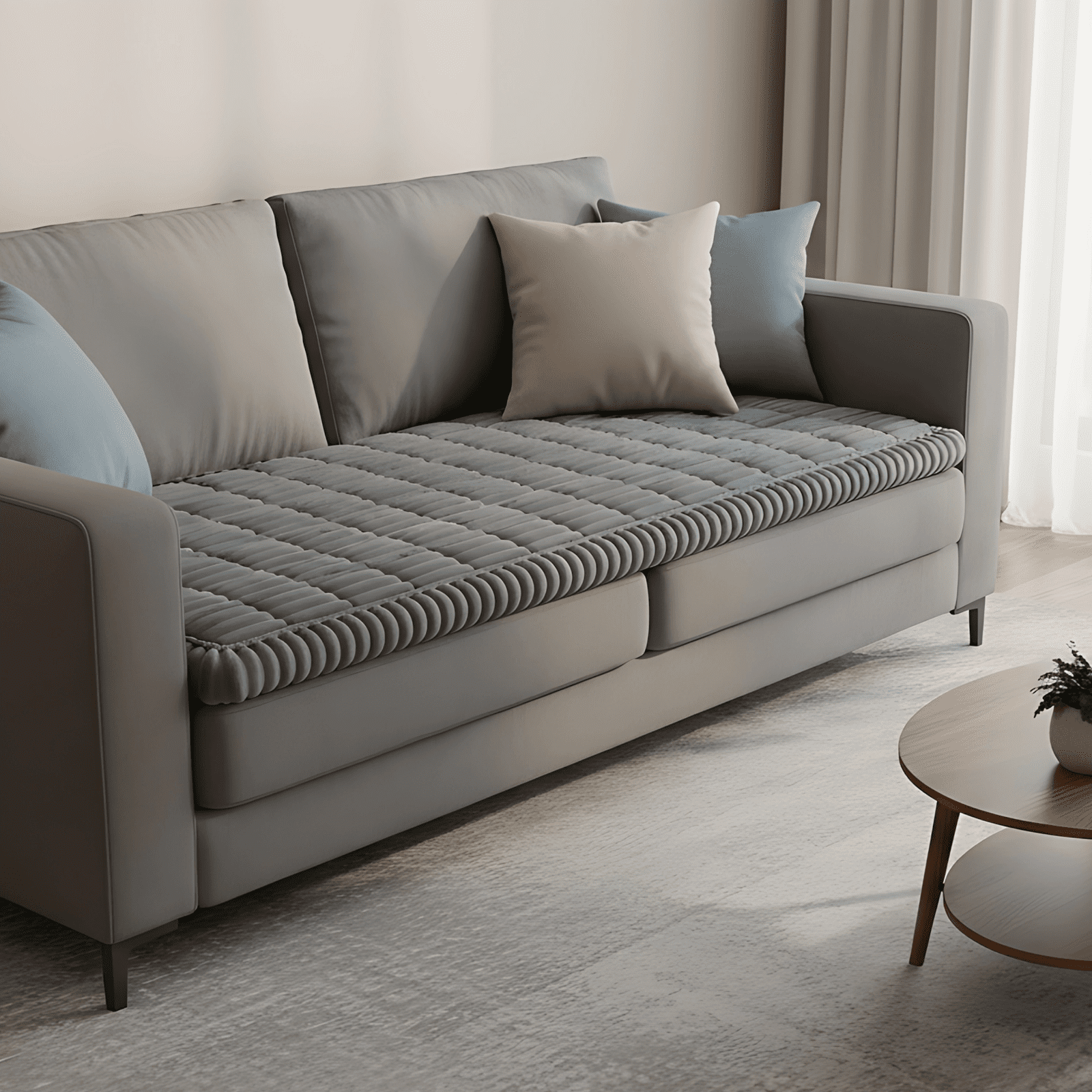 Thick Sofa Cover Non-Slip, 70x150cm One-Piece Sofa Protector, Plush Washable Slipcover with Silicone Bottom for All Seasons