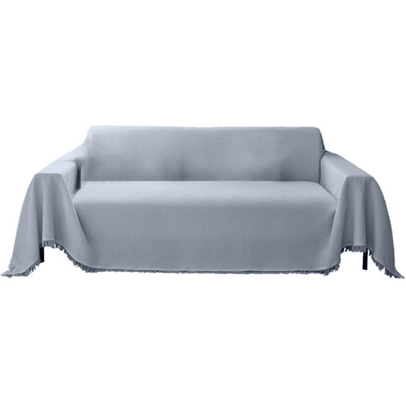 Gray Sofa Cover Blanket 35x71 Inch Chunky Knit Throw Blanket Furniture Protector Couch Cover Bed Spread Decorative Home Decor Orthopedic support mat