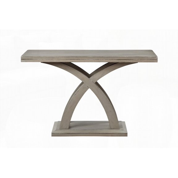 Grey Coffee Table with Hardwood Solids and Mango Veneer for Living Room, Easy to Clean