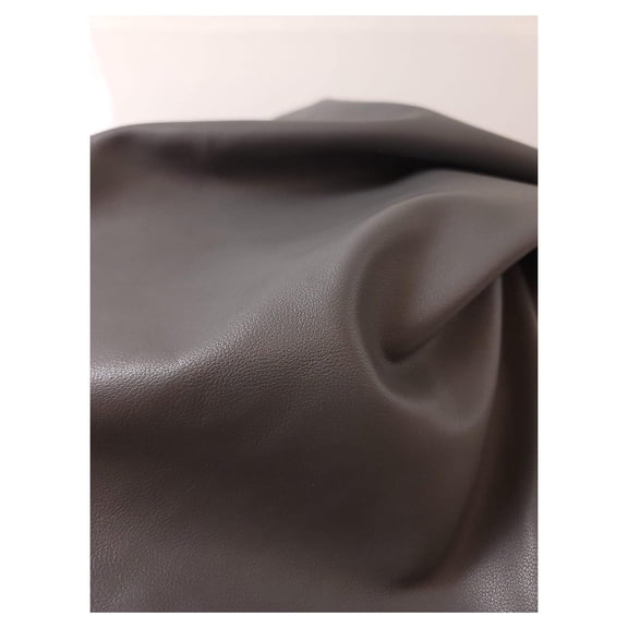 | Gray Soft Faux Vegan Leather PU (Peta Approved Vegan) | 4 Yards (144 inch x 54 inch Wide) Cut by The Yard | Synthetic Pleather Nappa 0.9 mm Smooth Nappa Upholstery | 144"x54" Grey 4 yard (144"x54")