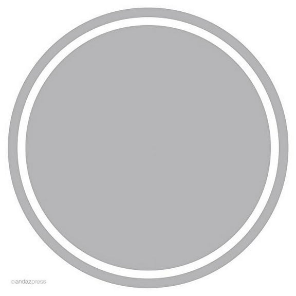 Gray Solid Color Circle Gift Labels, 40-Pack