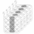 thumbnail image 1 of Gray Solid Color Texture Pot Holders for Kitchen Heatproof Potholder, 5 Pack Simple Grey Stripes Hot Pads Multipurpose Oven Pads Cloth Potholders Trivet for Cooking Baking, 1 of 8