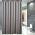 thumbnail image 1 of Gray Solid Fabric Shower Curtain 70x72 - Heavy Duty Polyester Bathroom Curtain, Rust-Proof Metal Grommets, Water Repellent & Quick Dry, Thickened Partition for Tub & Stall, 1 of 2