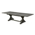thumbnail image 1 of Gray Solid Wood Dining Table with Butterfly Leaf - 84-112" Extendable, Rustic Style, Easy Care, for Dining Room or Kitchen, Weathered Gray Finish, 1 of 5