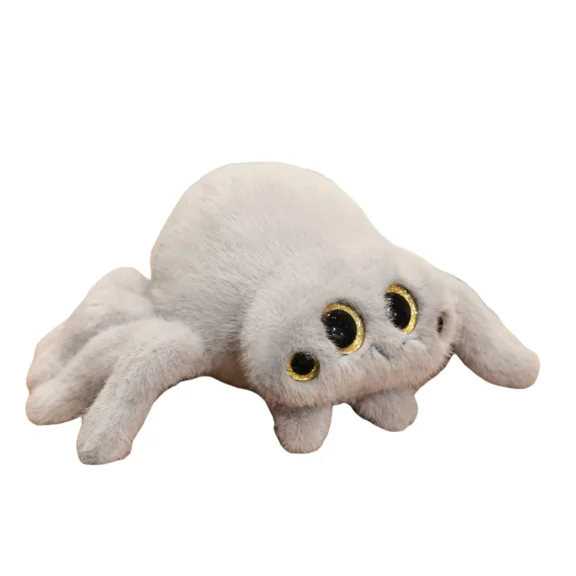 Gray Spider Plush Toy - Super Soft Spider Stuffed Animal for Kid-Realistic Stuffed Spider Plush Gift