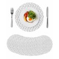 thumbnail image 1 of Gray Spring Floral Round 13 Inch Placemats Set of 8, Summer Botanical Watercolor HeatResistant Non Slip Place Mats for Dining Table, Wipeable Braided Kitchen Table Mats for Housewarming, 1 of 9