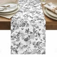 thumbnail image 1 of Gray Spring Floral Table Runner - 70 Inch Long, Kitchen Dining Table Runner Dresser Scarves, Watercolor Blooming Botanical Summer Farmhouse Decor for Coffee Tables Wedding Party Banquet, 1 of 8
