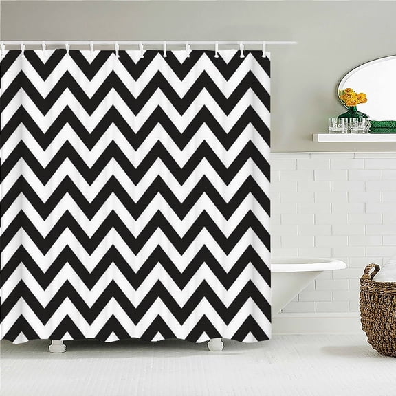 Gray Stripe Geometric Pattern Shower Curtains Bathroom Curtain Frabic Waterproof Polyester Bath Curtain Decoration with