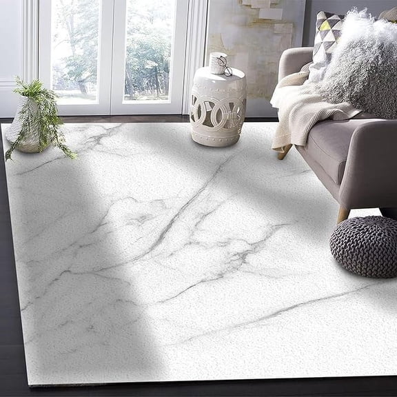 Gray Stripe Marble Area Rug, Natural Agate Abstract Decorative Rugs, Indoor Rug Super Soft Machine Washable Non-Slip Durable Suitable For Living Room Bedroom Dining Room 2 x 3ft