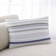 thumbnail image 1 of Gray Stripe Throw Pillow Covers, Modern Abstract Art Navy Blue Striped Rustic Soft Breathable Pillow Cases with Zipper for Sleeping, Queen Size Pillowcases for Couch Bed Sofa Chair 20x30 Inches, 1 of 6