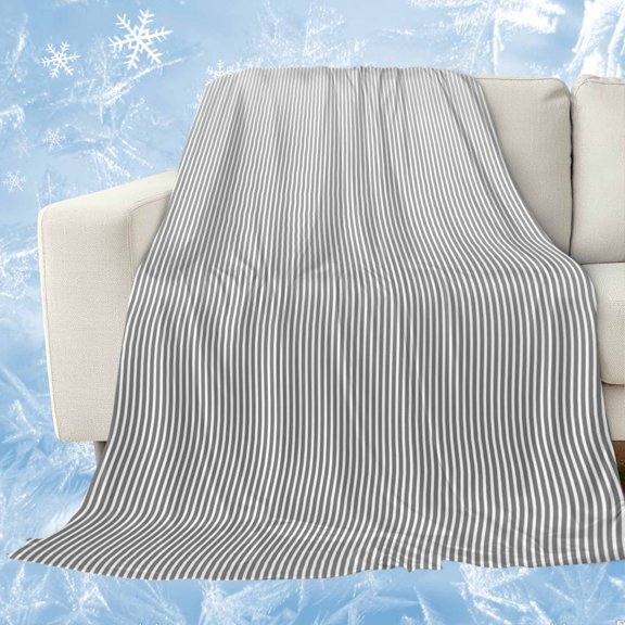 Gray Striped Cooling Blanket,Lightweight Breathable Summer Throw Blanket with Double Sided Cold Effect,Modern Minimalist Vertical Stripes Lines Picnic Blankets Bed Sheet for Hot Sleepers 30"x40"