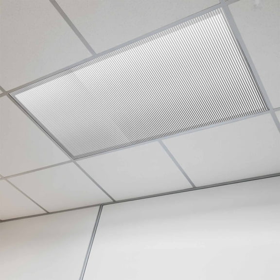 Gray Striped Magnetic Fluorescent Light Covers for Ceiling Lights 2x4Ft, Modern Minimalist Vertical Stripes Lines Office Classroom Kitchen Drop Ceiling Light Covers Lighting Filters Shade Panel 1Pack