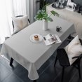 thumbnail image 1 of Gray Striped Table Cloth Waterproof Tablecloths, Modern Minimalist Vertical Stripes Lines Tablecloth Dining Table Cover for Kitchen Party Tabletop Outdoor, Rectangle Tablecloth 60x120 Inch, 1 of 9