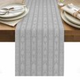 thumbnail image 1 of Gray Striped Table Runner - 36 Inch Long, Kitchen Dining Table Runner Dresser Scarves, Modern Abstract Art Geometric Stripes Farmhouse Decor for Coffee Tables Wedding Party Banquet, 1 of 8