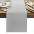 thumbnail image 1 of Gray Striped Table Runner - 72 Inch Long, Kitchen Dining Table Runner Dresser Scarves, Modern Minimalist Vertical Stripes Lines Farmhouse Decor for Coffee Tables Wedding Party Banquet, 1 of 8