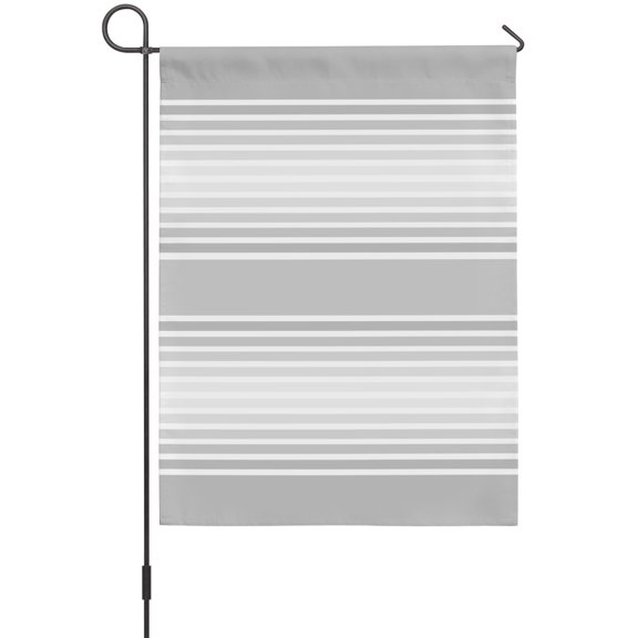Gray Stripes Garden Flags For Outdoor, Minimalist Stripe Modern Gradient Industrial Small Double Side Yard Flags Weather Proof Garden Decor for Lawn Outside Holiday 12 x 18 Inches